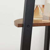 VASAGLE Corner Shelf 4-Tier Industrial Storage Rack Rustic Brown and Black - 45-Degree Angle