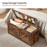 VASAGLE Storage Cabinet Vintage Brown - Side View