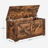 VASAGLE Storage Cabinet Vintage Brown - Close-Up Angle