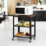 VASAGLE Serving Cart Trolley Rustic Brown - Extra Image