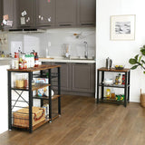 VASAGLE Serving Cart Trolley Rustic Brown - Extra Image