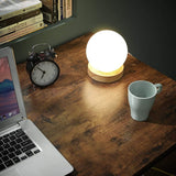 VASAGLE L-Shaped Computer Desk Rustic Brown and Black - 45-Degree Angle
