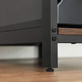 VASAGLE Computer Desk with 2 Shelves Rustic Brown and Black - 45-Degree Angle