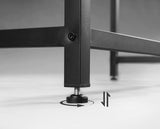 VASAGLE Computer Desk Rustic Brown and Black - Low Angle