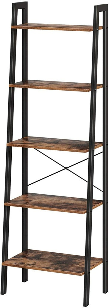 VASAGLE Ladder Shelf 5-Tier Rustic Brown