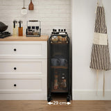 VASAGLE Utility Cart Rustic Brown - Side View