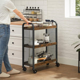VASAGLE Utility Cart Rustic Brown - Top-Down View