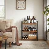VASAGLE Utility Cart Rustic Brown - 45-Degree Angle