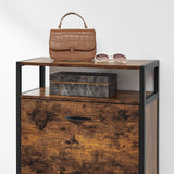 VASAGLE Shoe Cabinet with 2 Compartments Hallway for 8-12 Pairs of Shoes - Extra Image