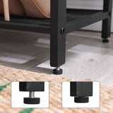 VASAGLE Shoe Rack 3 Tier Greige - Rear View