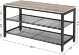 VASAGLE Shoe Rack 3 Tier Greige - Close-Up Angle