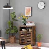 VASAGLE Storage Cabinet with Shelves and Louvered Door - Front View