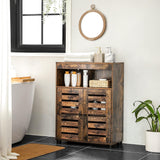 VASAGLE Storage Cabinet with Shelves and Louvered Door - Side View