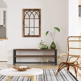 VASAGLE Industrial TV Stand for Screen Size up to 60 Inches Rustic Brown - 45-Degree Angle