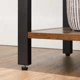 VASAGLE 6-Tier Bookcase Storage Shelf Industrial Design Vintage Brown Black - 45-Degree Angle