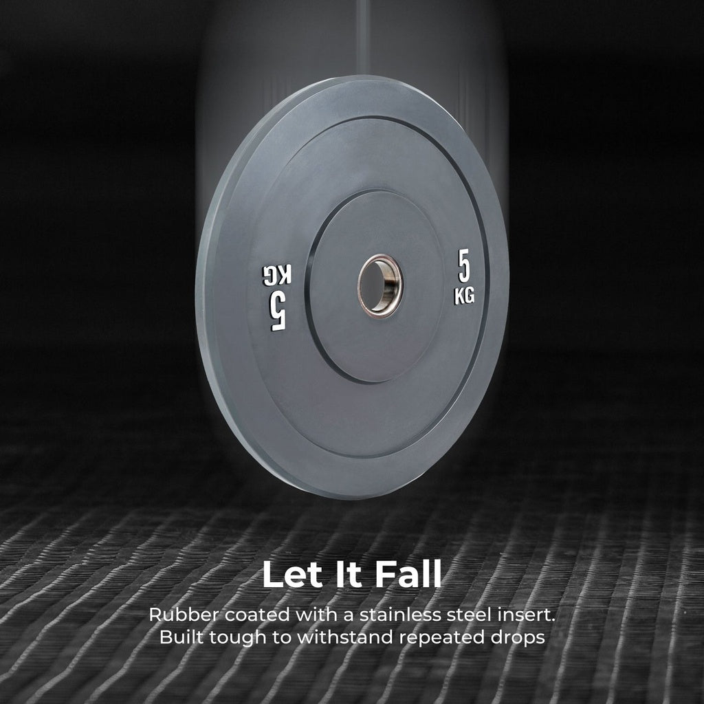 VERPEAK 5KG Gray Bumper Weight Plates (Set of 2)