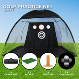 VERPEAK 5-in-1 Golf Practice Net (Black) - Front View