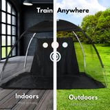 VERPEAK 5-in-1 Golf Practice Net (Black) - Rear View