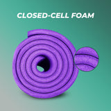 Verpeak NBR Yoga Mat 2.0CM Grey - Top-Down View