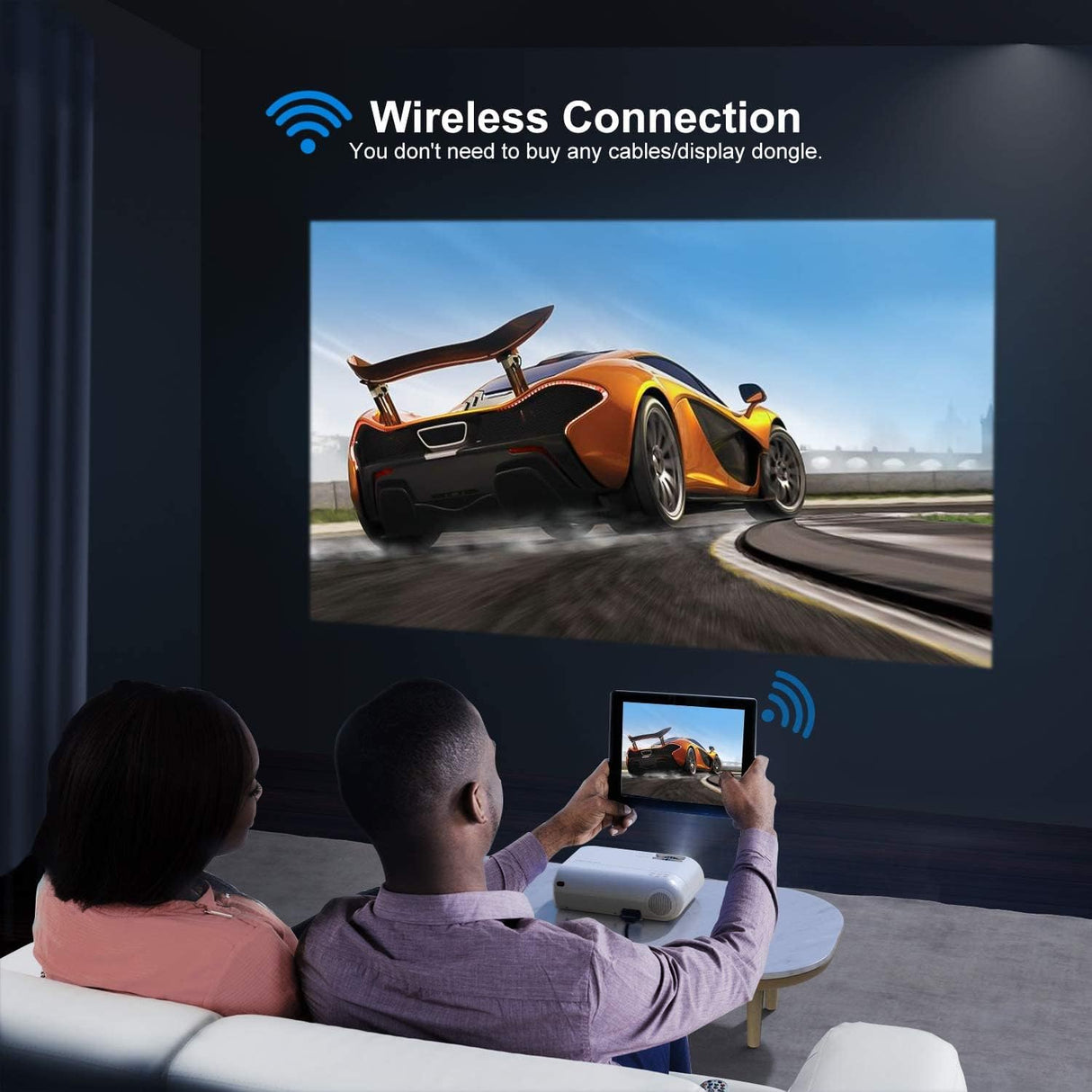Compact YABER V2 720P Mini LCD Projector with WiFi and Enhanced Sound