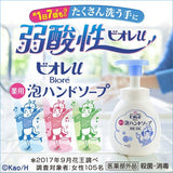 [6-PACK] Kao Japan Biore Hand Sanitisers Washing Foam Replacement Pack 450ml  ( 2 Colors Available ) Pink - Top-Down View