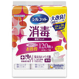 [6-PACK] Unicharm Finger Sterilizing and Disinfecting Wet Paper Refill Pack 45 sheets x 3 packs - Top-Down View