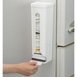 [6-PACK] INOMATA Japan Plastic Shopping Bag Organizer 10.3*10.2*31.5cm White - Top-Down View