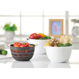 [6-PACK] INOMATA Japan Round Plastic Drain Fruit Basket 2 sets - Side View