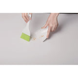 [10-PACK] KOKUBO Japan Desktop Sweep Set Table Small Broom White - Front View