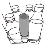 [10-PACK] KOKUBO Japan Storage Box Seasoning Bottle Upside Down - Side View