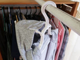 [10-PACK] KOKUBO Japan Hooded Clothes Special Hanger Three-dimensional Speed Dry - Top-Down View