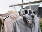 [10-PACK] KOKUBO Japan Hooded Clothes Special Hanger Three-dimensional Speed Dry - 45-Degree Angle