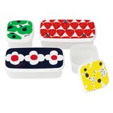 [6-PACK] Plune Food Storage Box 4-Piece Set Suitable for Refrigerator and Microwave Oven( 2 Size available ) A - Front View