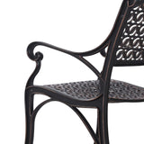 Cherise Cast Aluminium Chairs with Cushions (1 pair) - Front View