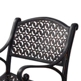 Cherise Cast Aluminium Chairs with Cushions (1 pair) - Side View