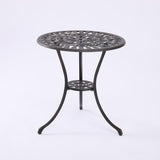 2 Seater Dominique Cast Aluminium Bistro Set - Side View