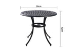 Marco Aluminium 5 Pce Setting(CAT-090 balck+2 x CAC-042)) - Top-Down View