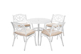 Marco Aluminium 5 Pce Setting(CAT-090 white + 2x CAC-042 white) - Side View
