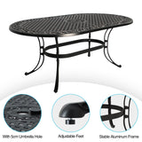 Fiji oval dining table - Top-Down View