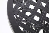 Remy Aluminium Table Black - Top-Down View