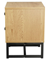 Malaga 2 Drawer Bedside Table - Front View