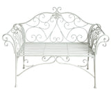 Katerina Bench Ant. White - Front View