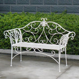 Katerina Bench Ant. White - Front View