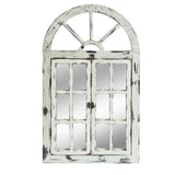 Rustic White Scarlett Window Mirror - Front View