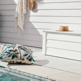 Cushion Cover-Coastal Fringe Natural-Palm Trees Natural-60cm x 60cm - Front View