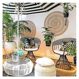 Cushion Cover-With Piping-Palm Trees Black-60cm x 60cm - Rear View