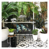 Cushion Cover-With Piping-Palm Trees Black-60cm x 60cm - Low Angle