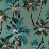 Cushion Cover-With Piping-Palm Trees Lagoon-35cm x 50cm - Rear View