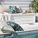 Cushion Cover-With Piping-Palm Trees Lagoon-60cm x 60cm - 45-Degree Angle