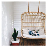 Cushion Cover-With Piping-Palm Trees Natural-35cm x 50cm - Side View